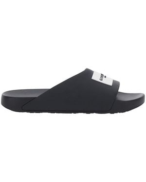 Givenchy Sandals With Wide Band And Contrasting Logo Patch - Multicolour