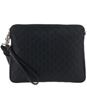 Gucci Borsa A Spalla 'Emblem' Con Tracolla Regolabile E Removibile E M - Nero