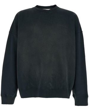 Golden Goose Crew Neck Sweatshirt With Logo Lettering On The Fron - Black