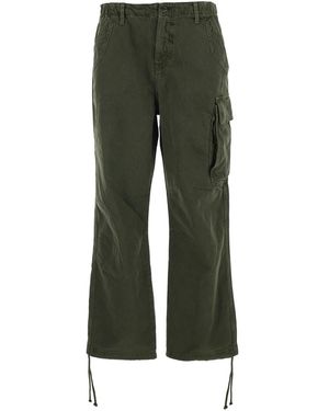 Ba&sh Pantaloni 'Fino' Con Tasca A Cargo E Orlo Con Coulisse Verdi In - Verde