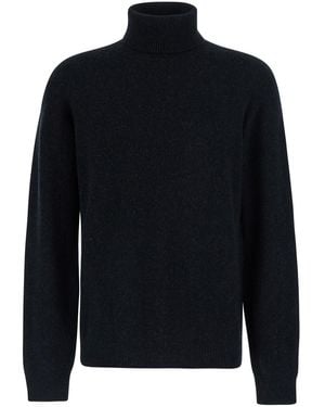 Roberto Collina Turtleneck Jumper With High Collar And Long Sle - Blue