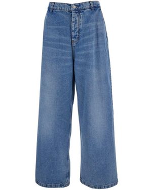 Ami Paris Stonewashed Denim Jeans - Blue