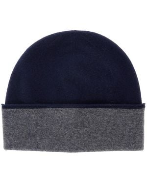 Kangra Double Beanie With 100% Wool And - Blue