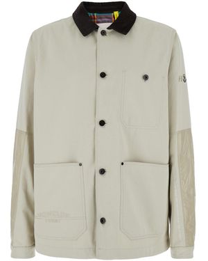 Moncler Genius 'Jeike' Jacket With Ribbed Classic Collar And Log - Grey