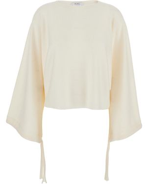 Max Mara Solid Round Neck Jumper - White