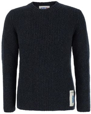 Autry Crewneck Sweater With Logo Patch - Blue
