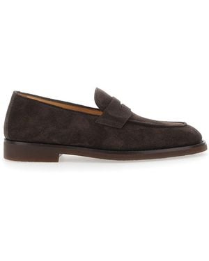 Brunello Cucinelli Loafers With Tone-On-Tone Stitching - Brown