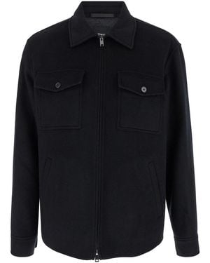 Theory Jacket With Collar And Zip Closure - Blue