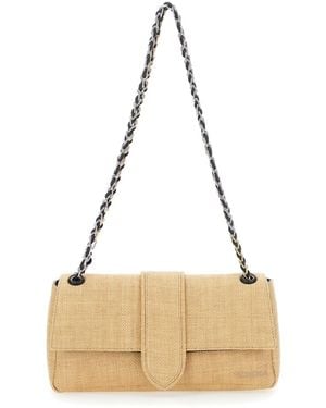 Jacquemus Shoulder Bag With Chain - Natural