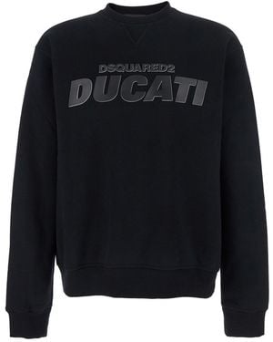 DSquared² 'Ducati X D2' Sweatshirt With Logo Print On The Front - Black