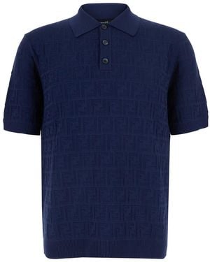 Fendi Ff Jaquard Cotone - Blue
