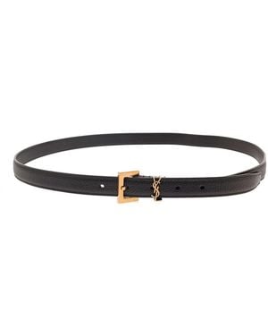 Saint Laurent Belt With Cassandre - White