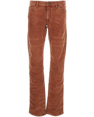 Isabel Marant Pantaloni Con Passanti Per Cinture E Patch Logo Sul Retr - Marrone