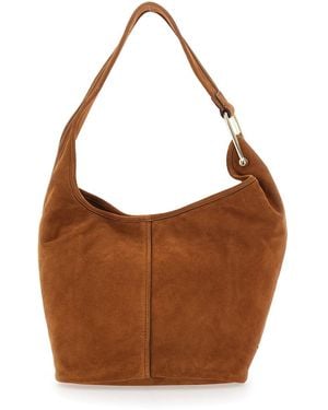 MICHAEL Michael Kors 'Sonny' Medium Shoulder Bag With Logo Lettering On The Side - Brown