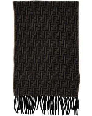 Fendi Sciarpa 32X180 Ff Signature - Black