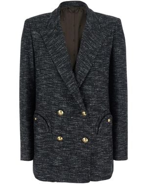 Blazé Milano Giacca 'Aifer' Doppiopetto Con Revers Classici - Nero