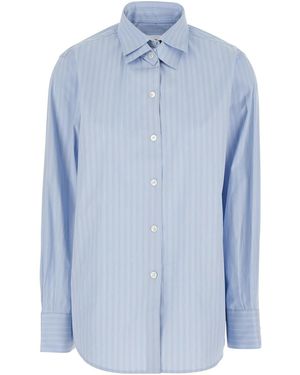 Rohe Double Collar Shirt - Blue