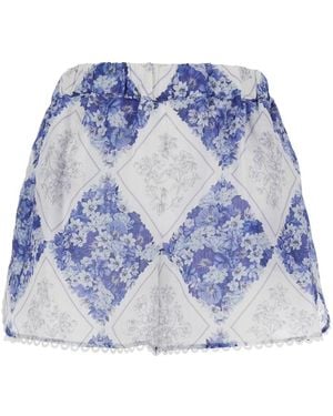 Twinset 'Floral' Shorts - Blue