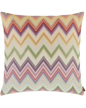 Missoni Agadir Cushion With Zigzag Motif - Gray
