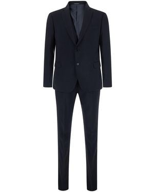Emporio Armani Jacket Monopetto Slim And Super Slim Pants - Blue