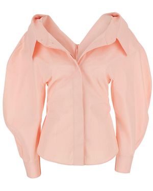 Givenchy Camicia Fitted 'Slashed' Con Maniche Lunghe E Collo Clas - Rosa
