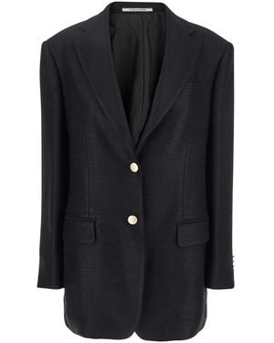 Tagliatore Jacket With Pointed Lapels - Black