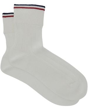 Brunello Cucinelli Socks Ribbed Cotton - White