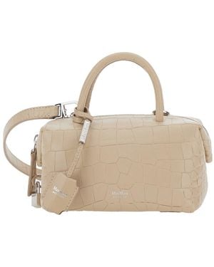 Max Mara 'Holdall' Small Handbag With Adjustable And Removable S - Natural