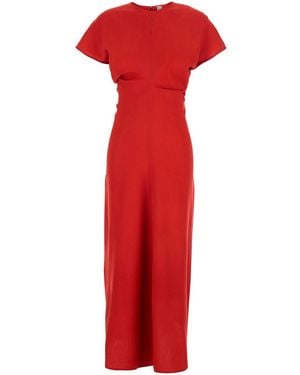 TOTEME Dress Crew Neck Wool - Red