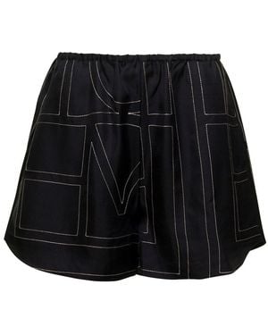 TOTEME Shorts Silk - Black