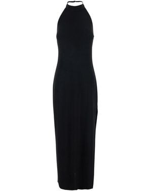 Norma Kamali Dress Halter Maxi - Black