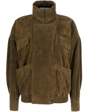 Saint Laurent Suede Blouson - Green