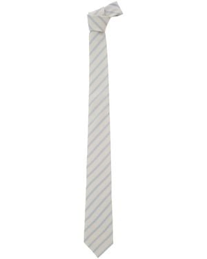 Saint Laurent Papillon 'Silk Stripe' With Silk Stripe Motif For - White