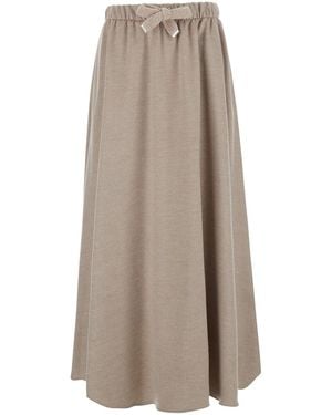 Herno Gonna Melange Cash Feel Skirt Con Un Design Elegante - Neutro