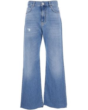 Pinko Wanda Wide Leg Denim Soft - Blue