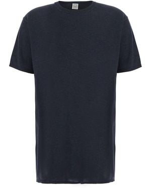 TOTEME Long-Sleeve Round Neck Knit Tee For - Blue
