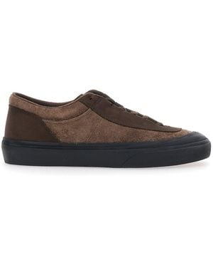 Stone Island Low Top Trainers With Logo On The Tongue - Brown