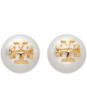 Tory Burch Kira Pearl Stud Earring - White