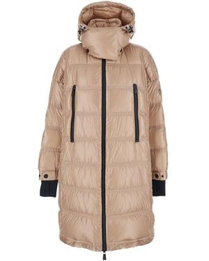 Moncler 'Rochelairs' Down Jacket With Drawstring Hood A - Natural