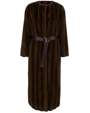 Max Mara Cappotto Mstorma Caratterizzato Da Collo A Rever E Tasc - Nero