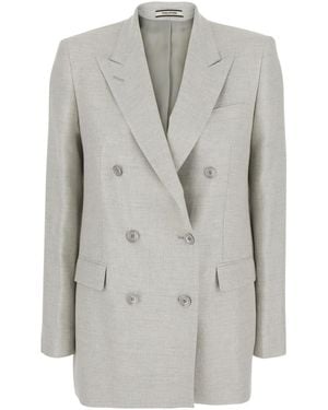 Tagliatore Jasmine Silk Wool - Gray