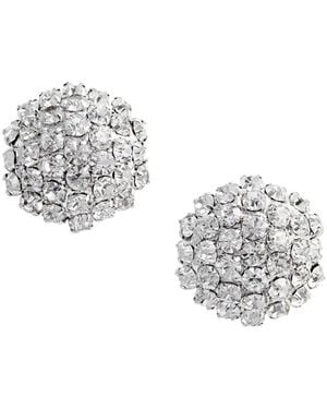 Self-Portrait Coloured Earings With All-Over Crystal Embellishments - Metallic