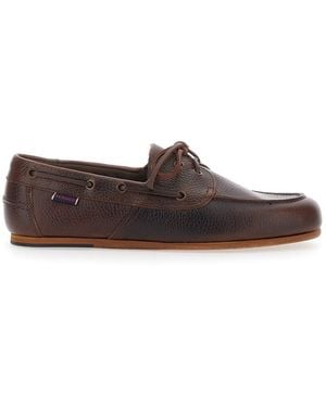 Sebago Loafers 'Hammered Leather' With Rounded Toe For - Brown