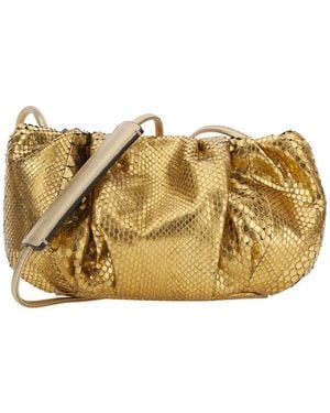 Biaggini Pillow Is A Python Clutch With Elegant Details And A - Metallic