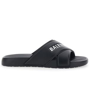 Balenciaga 'Sportypool' Eva Sandals - Black