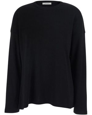 The Row Long-Sleeved 'Floris' T-Shirt With Crew Neck - Black