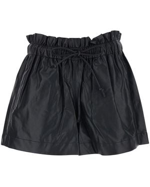 Isabel Marant Marant Étoile Naline Faux Leather Shorts - Black