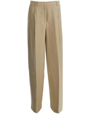 Grifoni Trousers With Pockets And Elastic Waist For - Natural