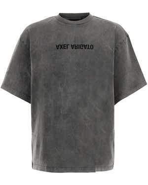 Axel Arigato Distort T-Shirt With Washed Effect And Cotton, Colo - Grey