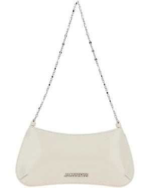Jacquemus 'Le Petit Bisou Chaine' Shoulder Bag With Chain Strap - Natural